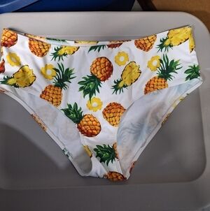 Rosegal Pineapple Print Bikini Bottom 2X